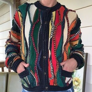 Vintage 90s Australian COOGI Sweater Cardigan-LGE